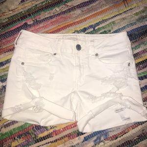 American Eagle Distressed MIDI Shorts
